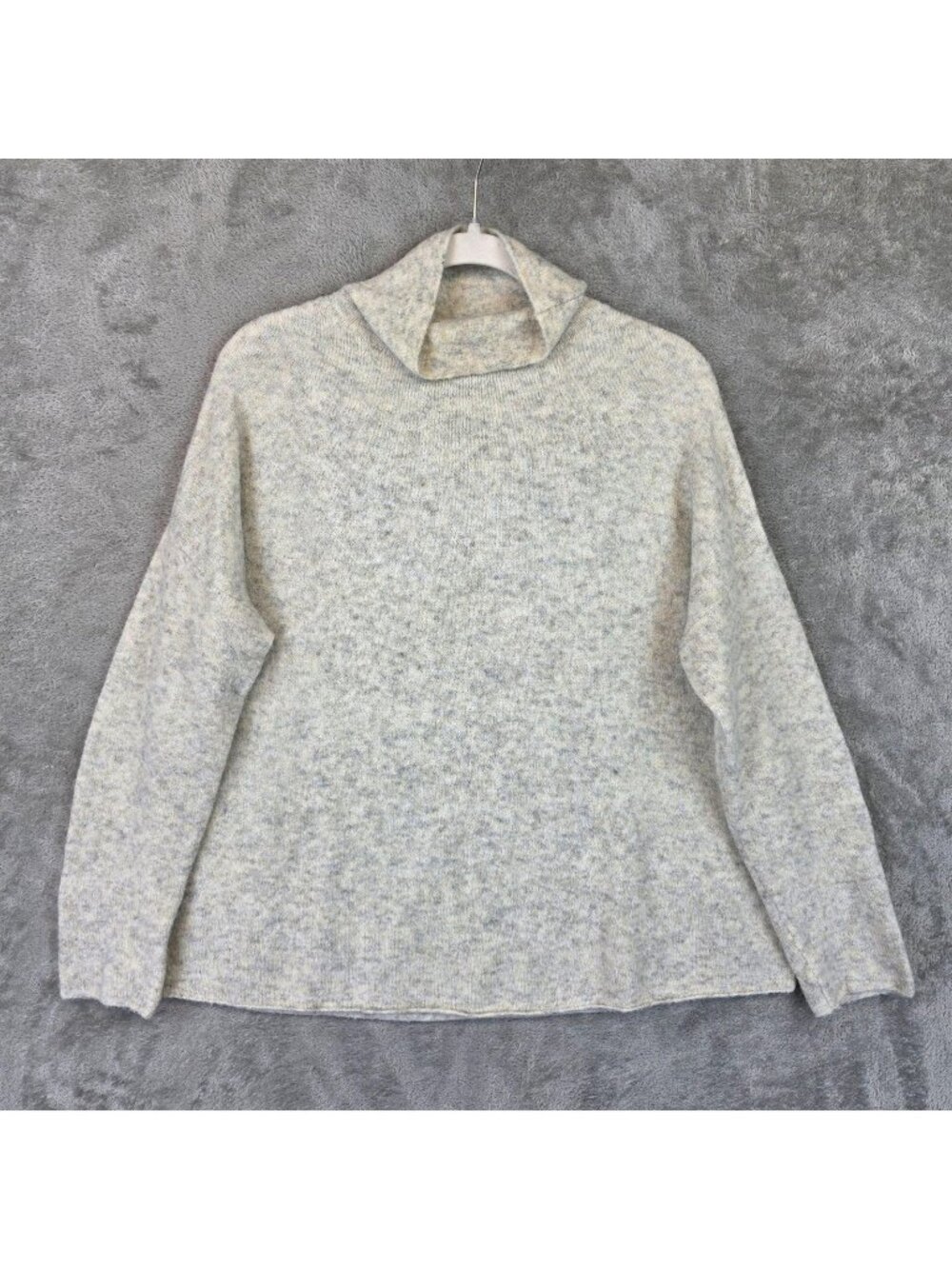 French Connection Sweater Womens XS Beige Cowl Neck Long Sleeve Knit Pullover